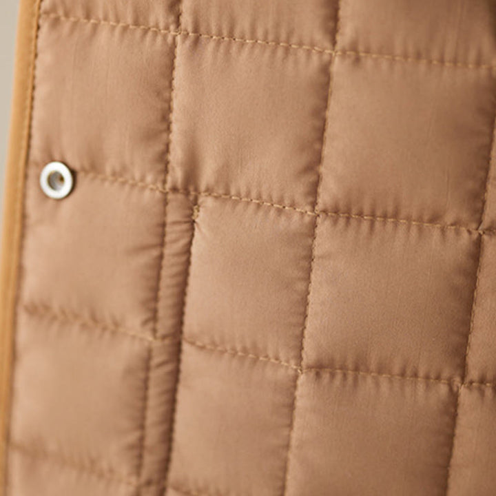 Buddha Stones Retro Plain Damen Dicker Baumwollmantel Langarmjacke mit Taschen - image 30