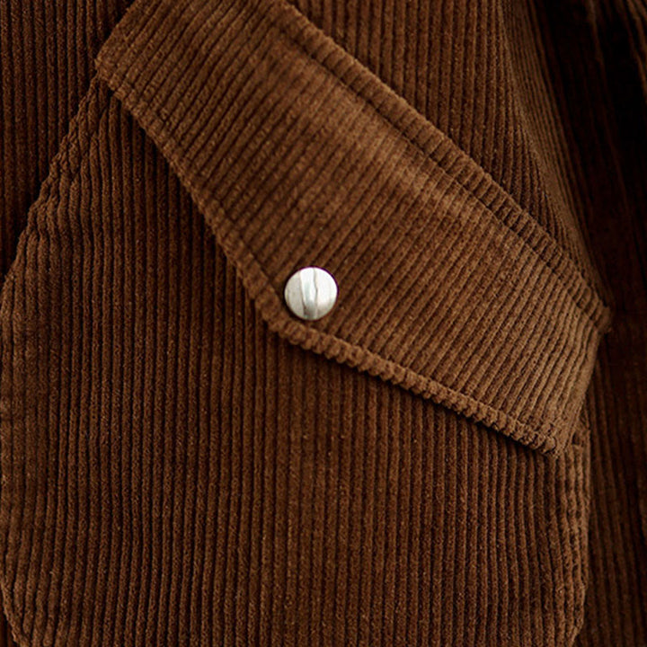 Buddha Stones Ärmellose Knöpfe Damen Baumwollweste Cordweste mit Taschen - image 19