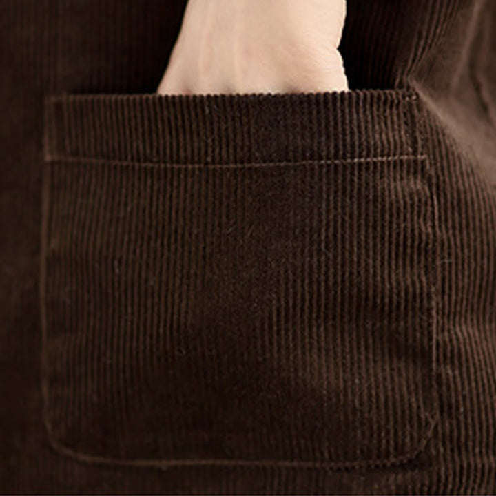Buddha Stones Corduroy Buttons Damen Ärmellose Baumwollweste mit Taschen - image 18