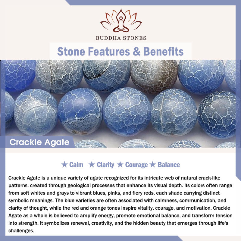 Buddha Stones Natur-Achat-Stein Hai Weisheitsarmband - image 10