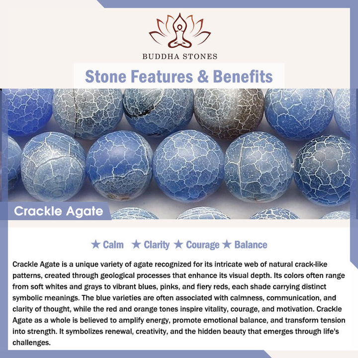 Buddha Stones Natur-Achat-Stein Hai Weisheitsarmband - image 10
