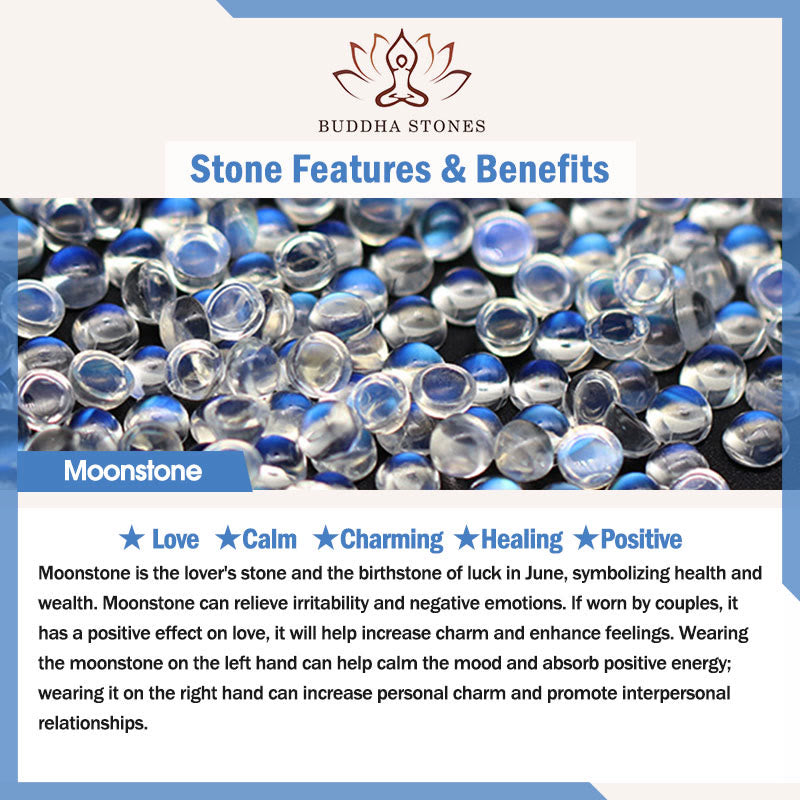 Buddha Stones 925 Sterling Silber Lotus Design Mondstein Heilung Halskette Anhänger - image 6