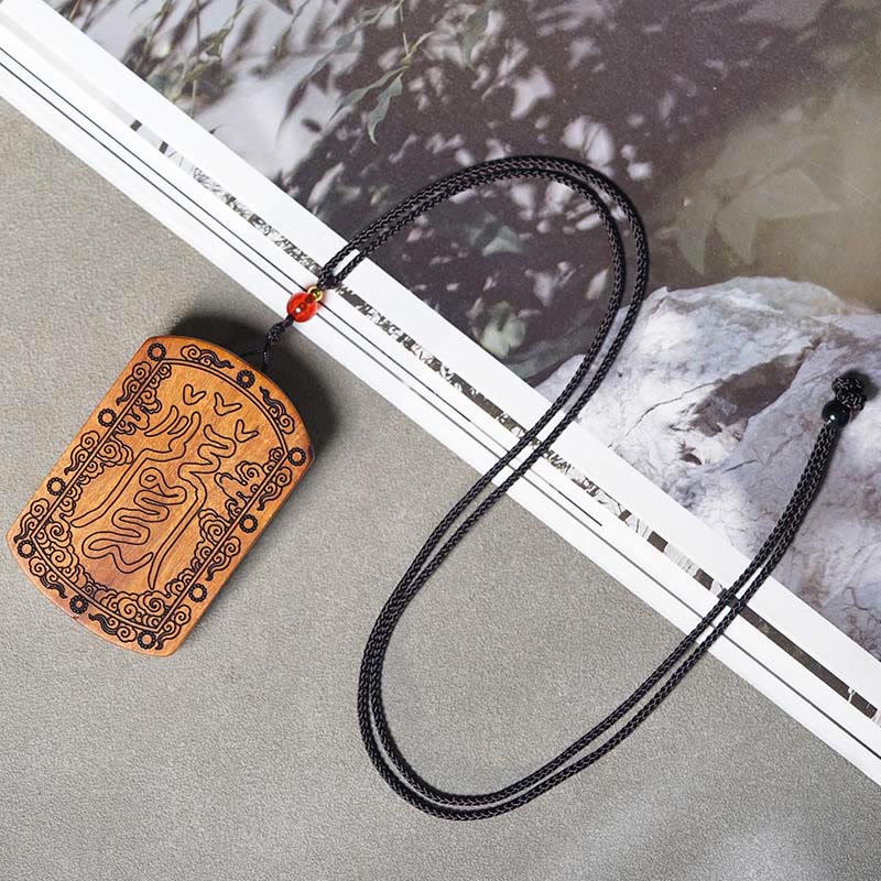 Buddha Stones, vom Blitz getroffen, Jujube-Holz, Drache, Yin Yang, Bagua, Schutz, Halskette, Anhänger - image 3