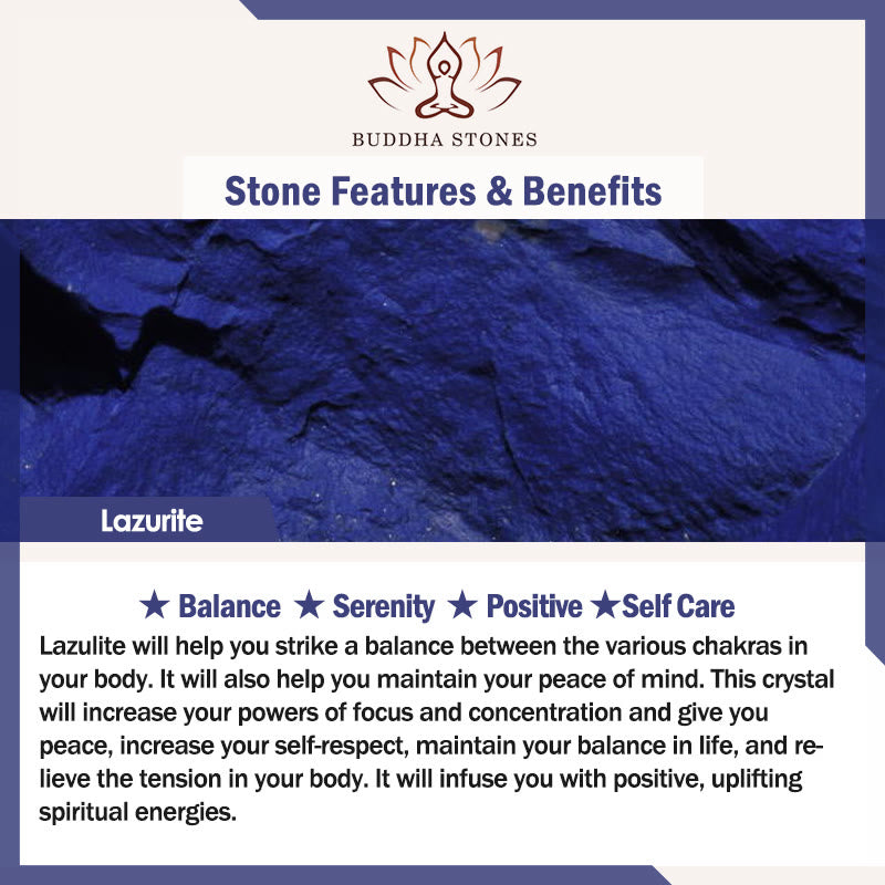 Buddha Stones, weißer Kristall, Lazurit, Heilung, Meditation, Halskette, Anhänger - image 9