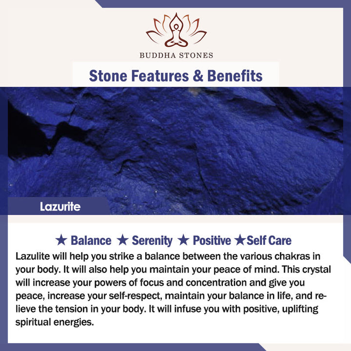 Buddha Stones, weißer Kristall, Lazurit, Heilung, Meditation, Halskette, Anhänger - image 9