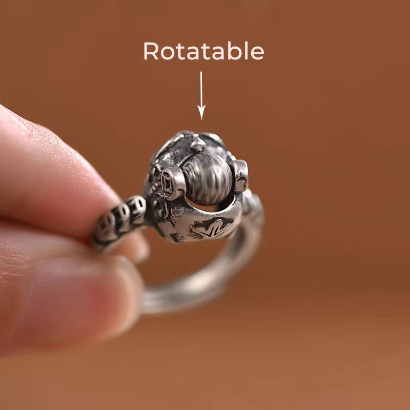 Buddha Stones Lucky FengShui PiXiu Kupfermünze Drehbarer Ring - image 4