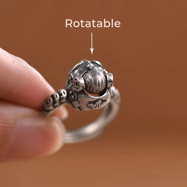 Buddha Stones Lucky FengShui PiXiu Kupfermünze Drehbarer Ring - image 4