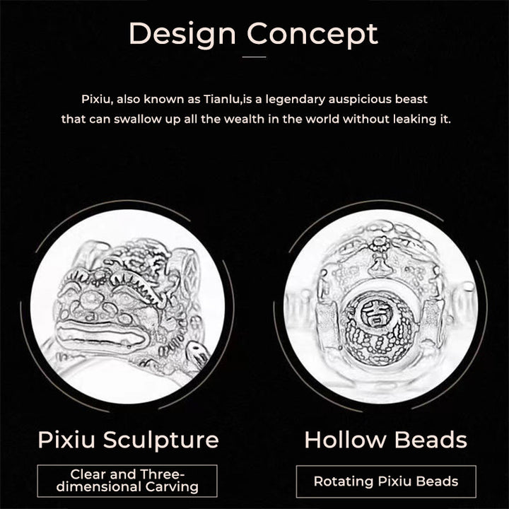 Buddha Stones Lucky FengShui PiXiu Kupfermünze Drehbarer Ring - image 6
