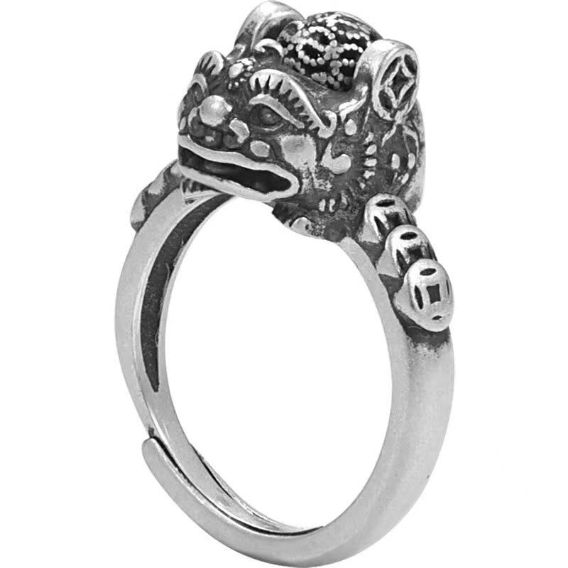 Buddha Stones Lucky FengShui PiXiu Kupfermünze Drehbarer Ring - image 7