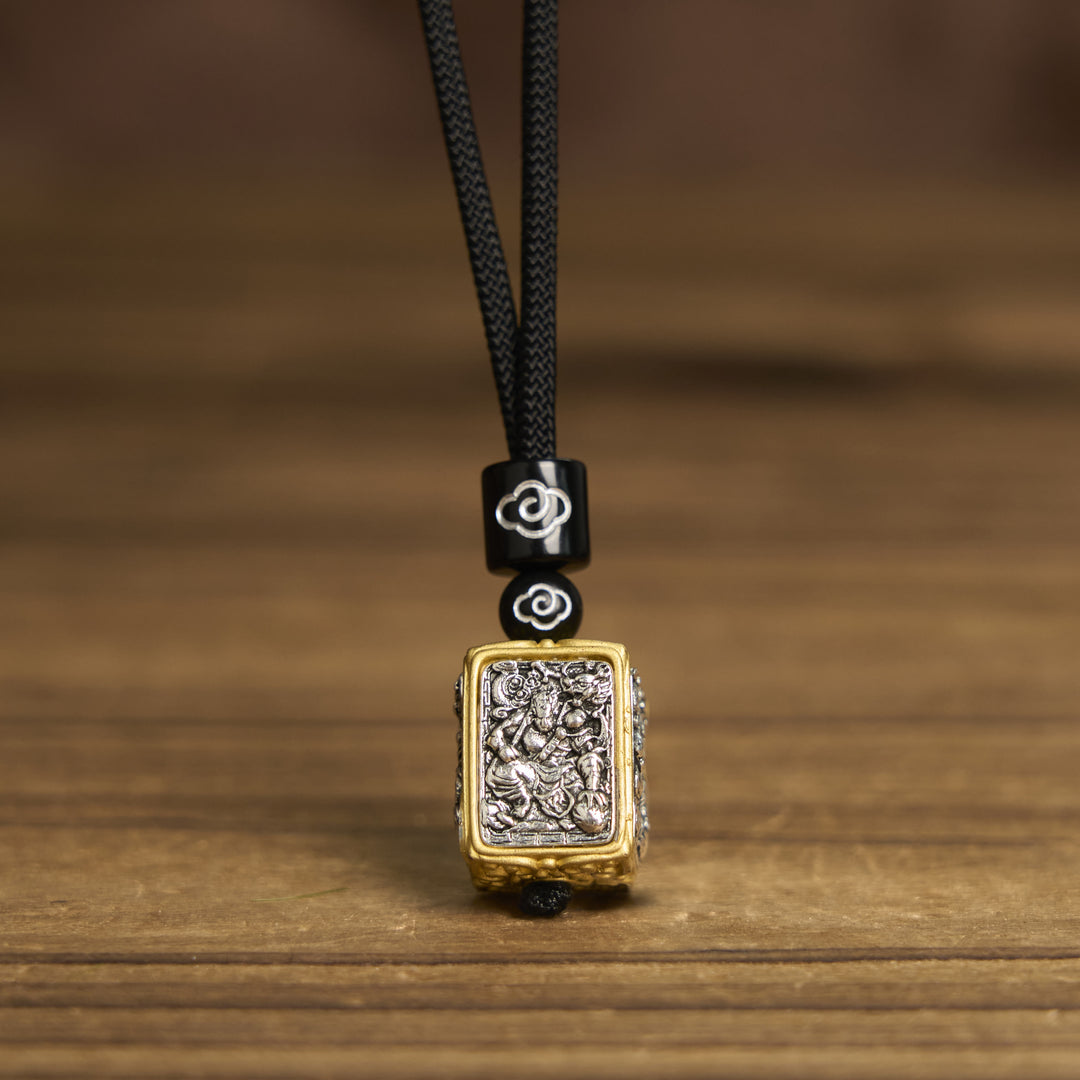 Buddha Stones, tibetische Zakiram, Göttin des Reichtums, Schutzseil, quadratischer Halskettenanhänger - image 9