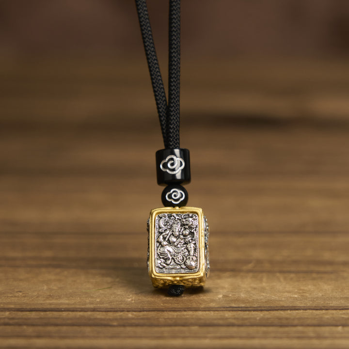 Buddha Stones, tibetische Zakiram, Göttin des Reichtums, Schutzseil, quadratischer Halskettenanhänger - image 9