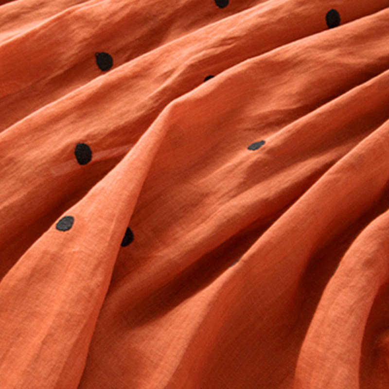 Buddha Stones Künstlerischer Vintage-Punktmuster-Faltenrock für Damen - image 37