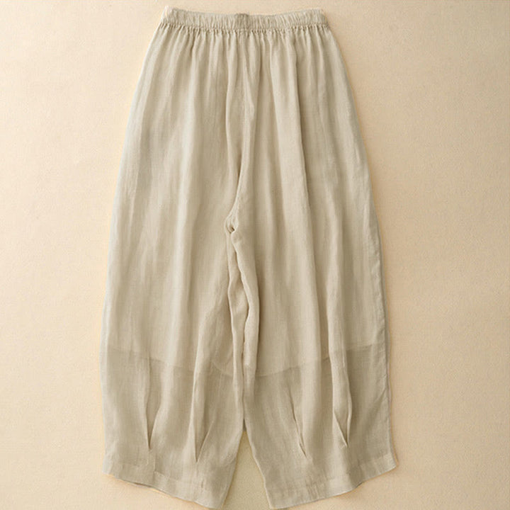 Buddha Stones Lässige, lockere, doppellagige, kurze Hose in 7-8 Länge für Damen mit Taschen - image 26