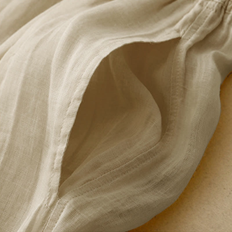 Buddha Stones Lässige, lockere, doppellagige, kurze Hose in 7-8 Länge für Damen mit Taschen - image 23