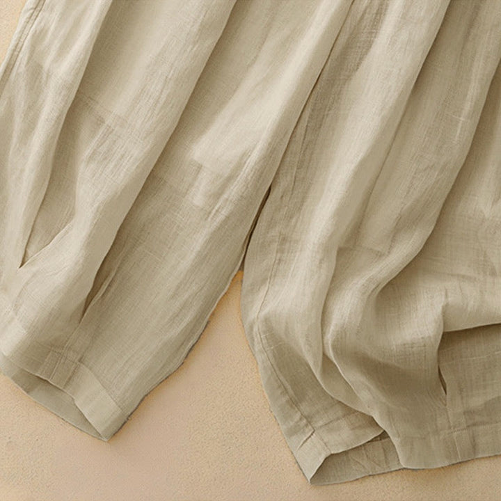 Buddha Stones Lässige, lockere, doppellagige, kurze Hose in 7-8 Länge für Damen mit Taschen - image 26