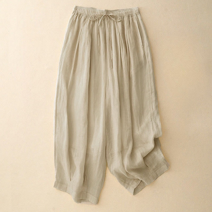 Buddha Stones Lässige, lockere, doppellagige, kurze Hose in 7-8 Länge für Damen mit Taschen - Beige - US8-10， UK/AU12-14，EU40-42 (2XL) - image 21