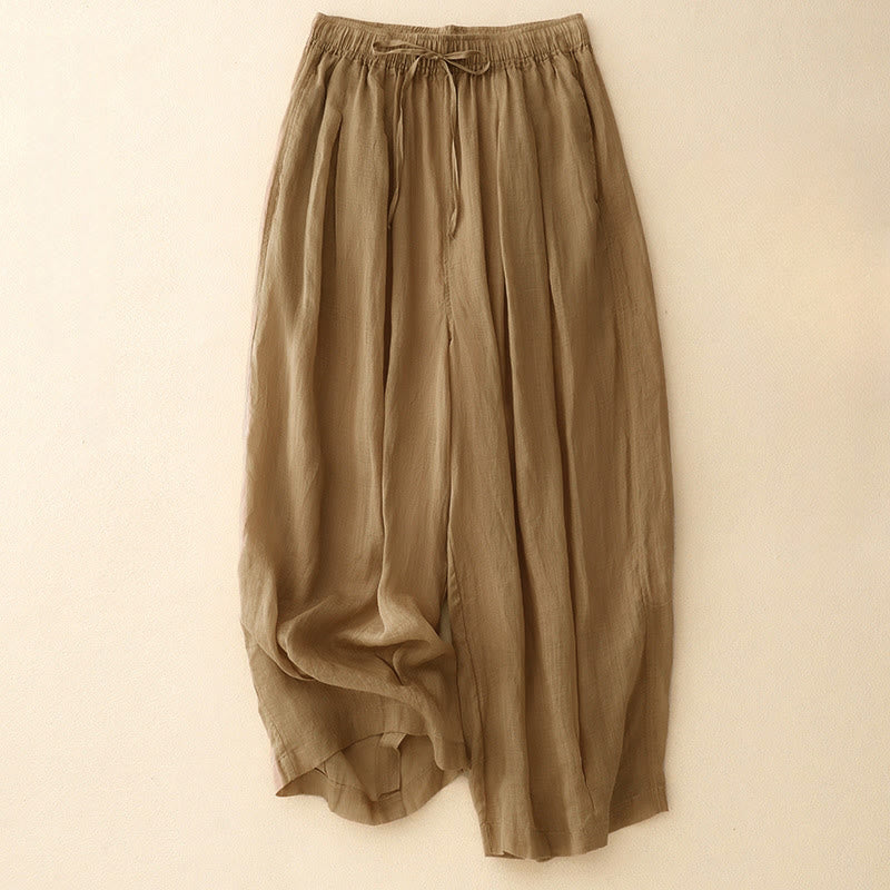 Buddha Stones Lässige, lockere, doppellagige, kurze Hose in 7-8 Länge für Damen mit Taschen - Peru - US8-10， UK/AU12-14，EU40-42 (2XL) - image 1