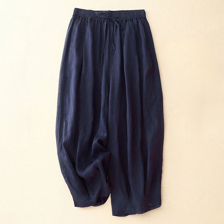 Buddha Stones Lässige, lockere, doppellagige, kurze Hose in 7-8 Länge für Damen mit Taschen - Mitternachtsblau - US8-10， UK/AU12-14，EU40-42 (2XL) - image 7