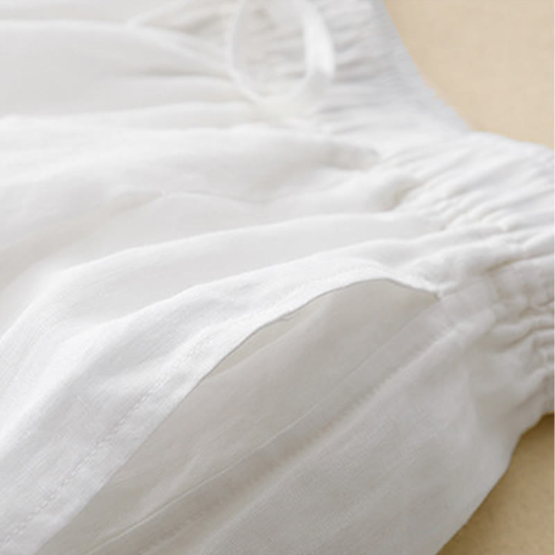 Buddha Stones Lässige, lockere, doppellagige, kurze Hose in 7-8 Länge für Damen mit Taschen - image 12