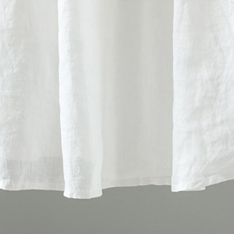 Buddha Stones Sommer Retro Pure Color Quaste Design Damenrock mit Taschen - image 8