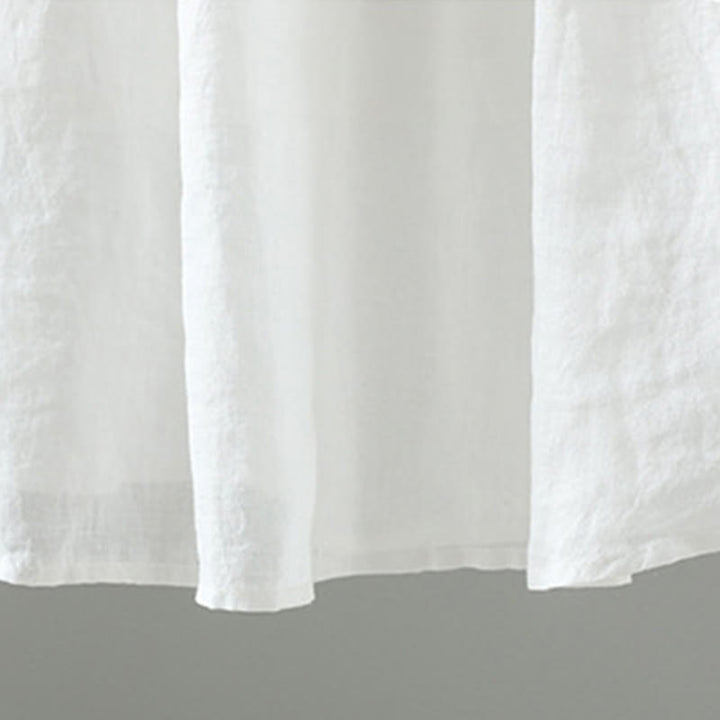 Buddha Stones Sommer Retro Pure Color Quaste Design Damenrock mit Taschen - image 8