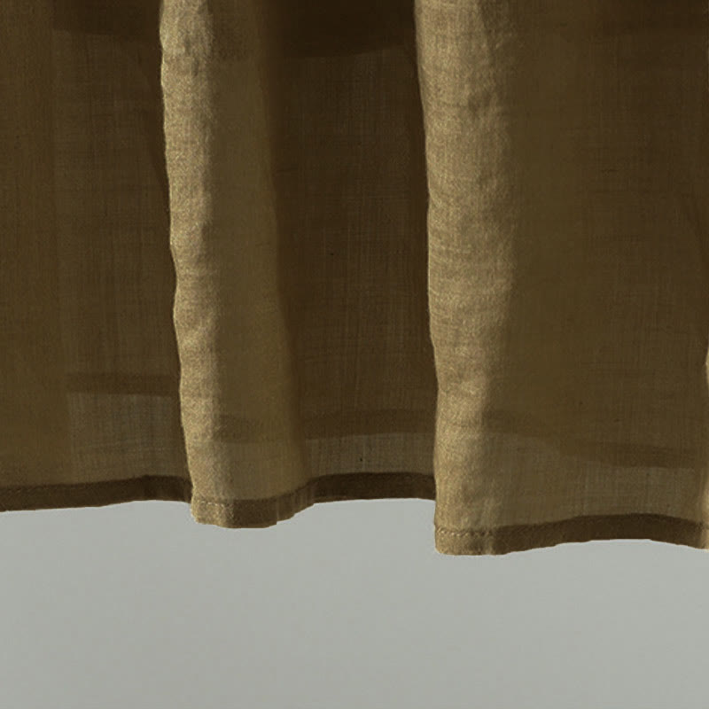 Buddha Stones Sommer Retro Pure Color Quaste Design Damenrock mit Taschen - image 1