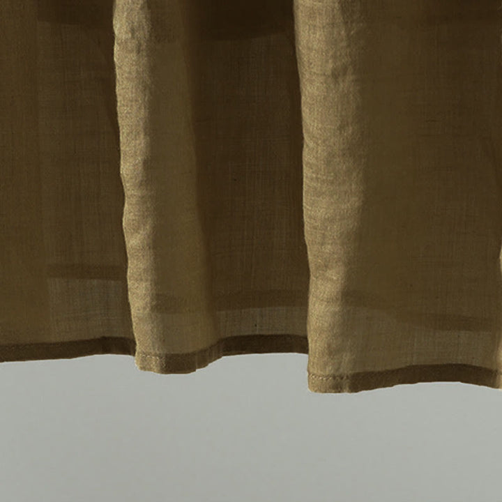 Buddha Stones Sommer Retro Pure Color Quaste Design Damenrock mit Taschen - image 1