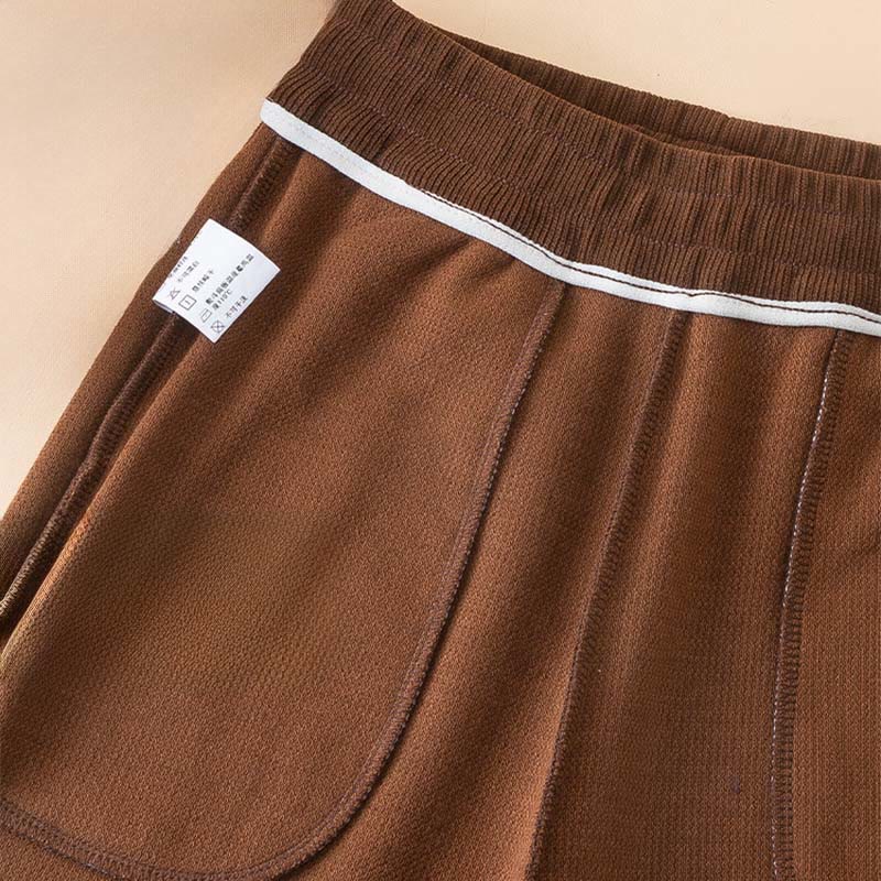 Buddha Stones Damen Herbst Reine Farbe Weite Baumwollhose mit Taschen - image 7