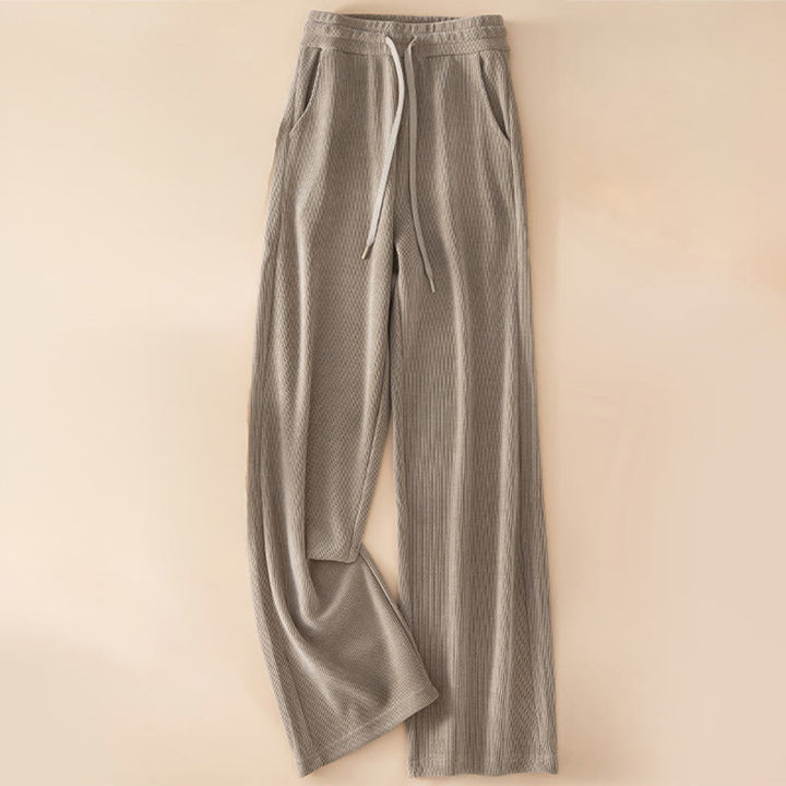 Buddha Stones Damen Herbst Reine Farbe Weite Baumwollhose mit Taschen - Bräunen - US14， UK/AU18，EU46 (4XL) - image 12