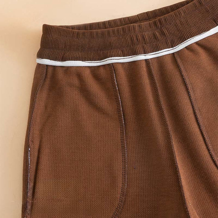 Buddha Stones Damen Herbst Reine Farbe Weite Baumwollhose mit Taschen - image 6