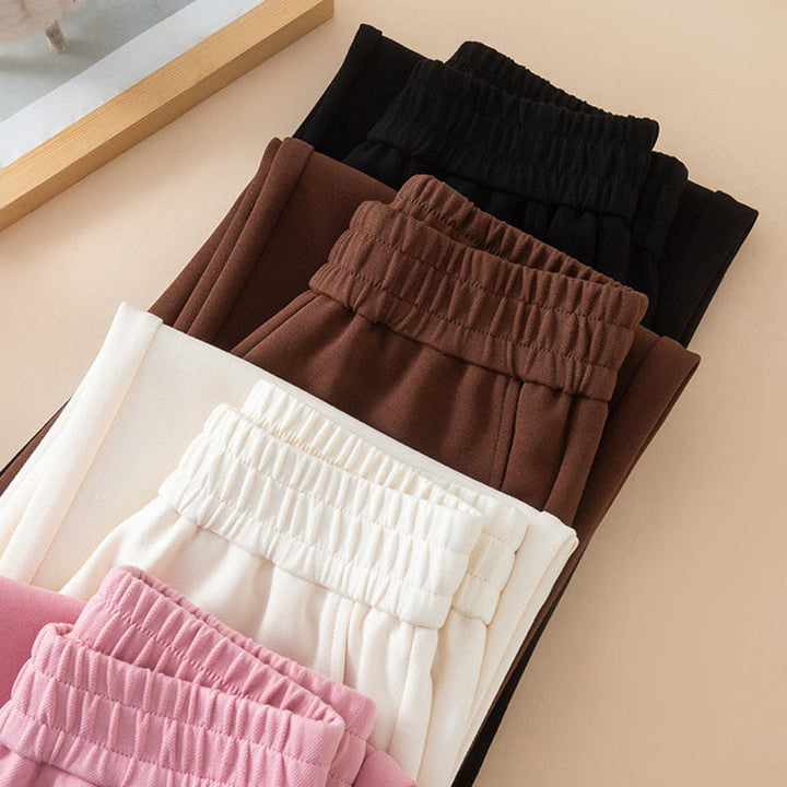 Buddha Stones Damen-Baumwollhose mit weitem Bein und Taschen, einfarbig, hohe Taille - image 20