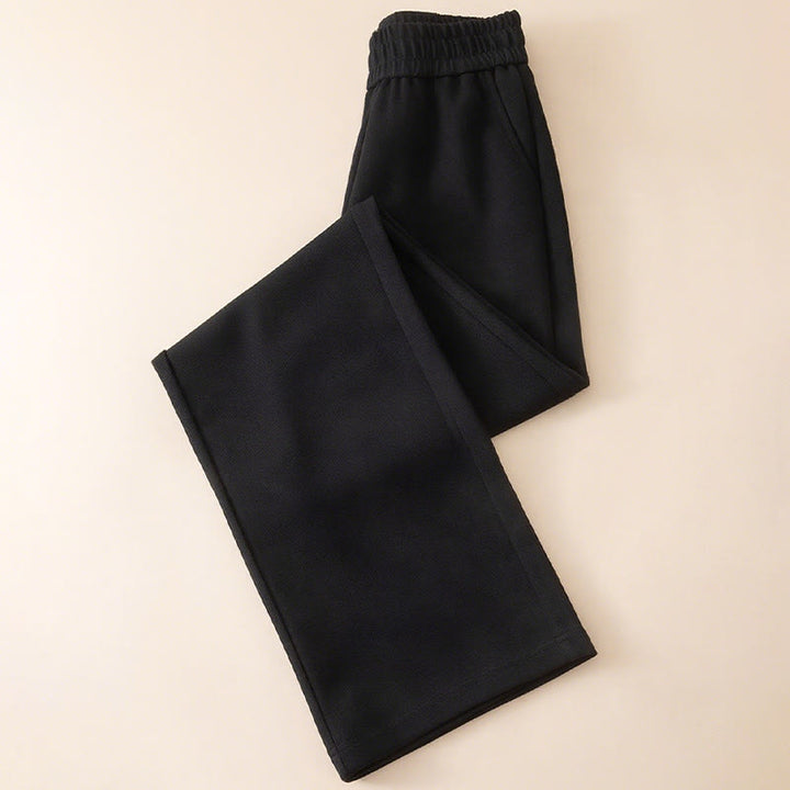 Buddha Stones Damen-Baumwollhose mit weitem Bein und Taschen, einfarbig, hohe Taille - image 12