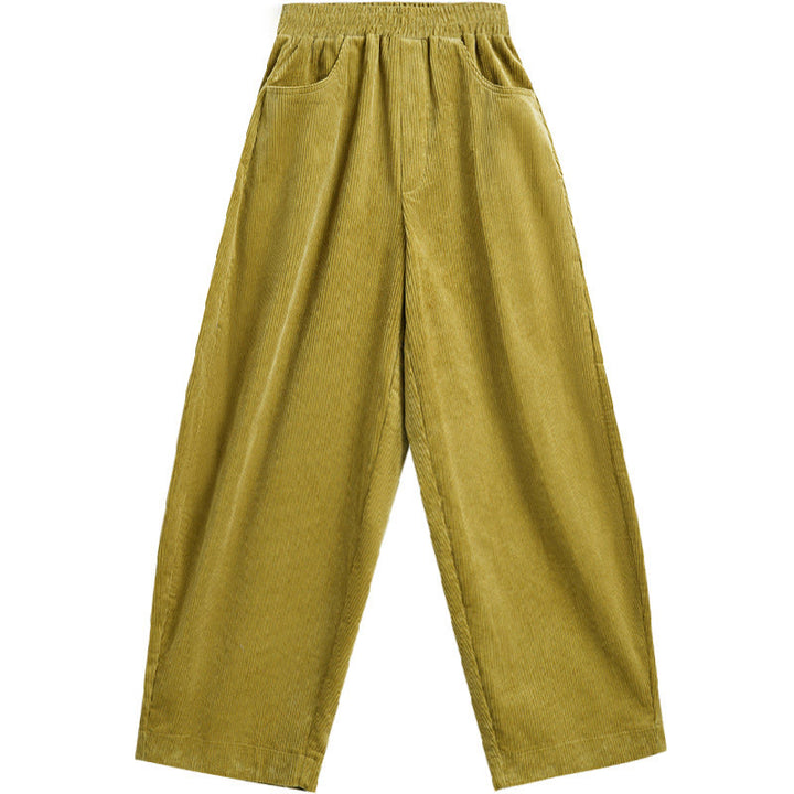 Buddha Stones Damen Herbst Einfarbige Cordhose in Knöchellänge mit schlichtem Design und Taschen - image 18