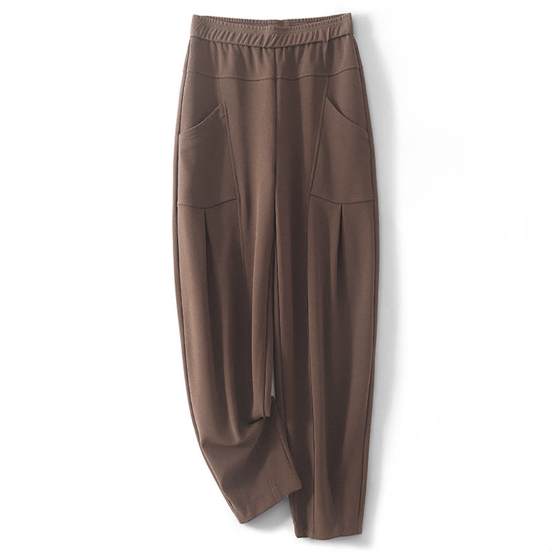 Buddha Stones Damen-Thermohose im lässigen Vintage-Patchwork-Design mit hoher Taille und Taschen - Sienna - US8-10， UK/AU12-14，EU40-42 (2XL) - image 0