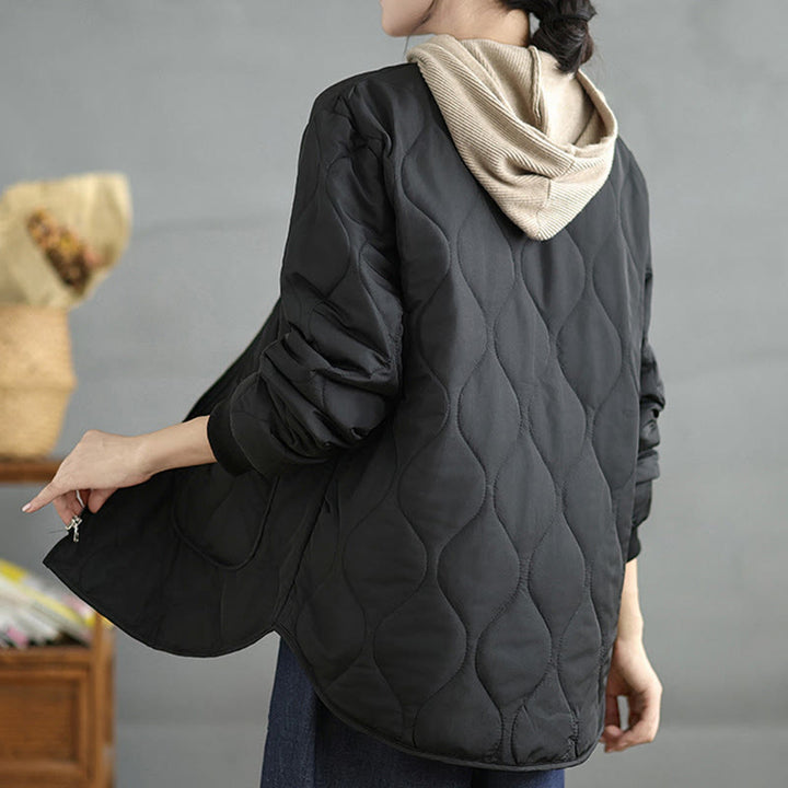 Buddha Stones Damen-Langarmjacke aus Baumwolle mit Reißverschluss und Taschen - image 13