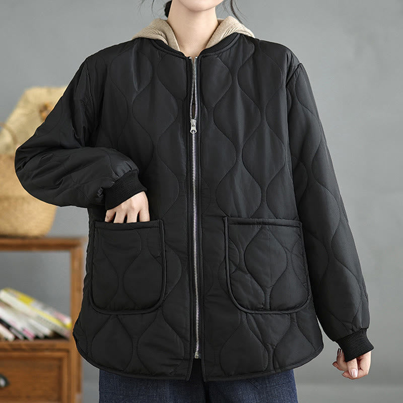 Buddha Stones Damen-Langarmjacke aus Baumwolle mit Reißverschluss und Taschen - image 15