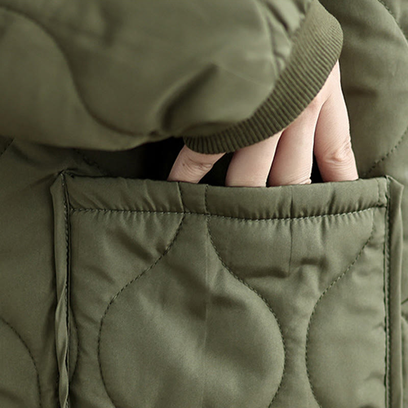 Buddha Stones Damen-Langarmjacke aus Baumwolle mit Reißverschluss und Taschen - image 8
