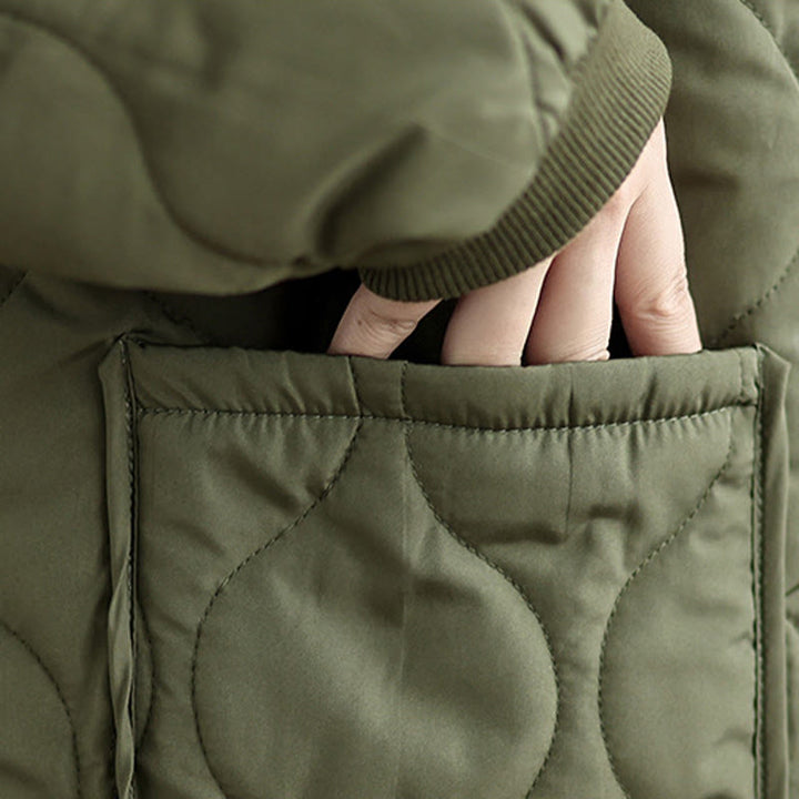 Buddha Stones Damen-Langarmjacke aus Baumwolle mit Reißverschluss und Taschen - image 8