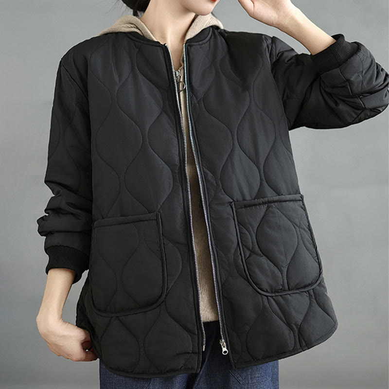 Buddha Stones Damen-Langarmjacke aus Baumwolle mit Reißverschluss und Taschen - image 14