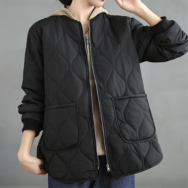 Buddha Stones Damen-Langarmjacke aus Baumwolle mit Reißverschluss und Taschen - image 14