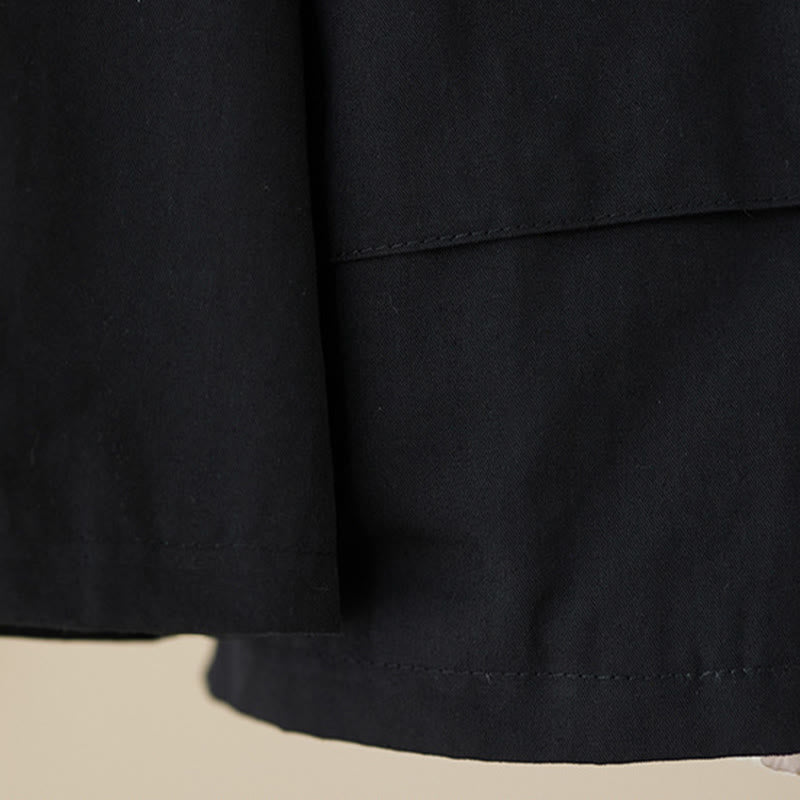 Buddha Stones Damen-Kapuzenpullover, einfarbig, langärmelig, Baumwolle, Thermo-Fleece-gefüttert, Jacke mit Taschen - image 9