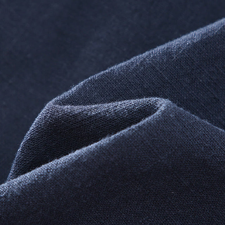 Buddha Stones Winter-Reißverschluss-Design, Stehkragen, Herren-Langarmjacke aus Baumwolle und Leinen mit Taschen - image 7