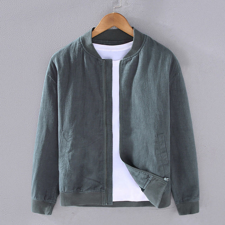 Buddha Stones Winter-Reißverschluss-Design, Stehkragen, Herren-Langarmjacke aus Baumwolle und Leinen mit Taschen - CadetBlue - US/ UK/AU42，EU52 (3XL) - image 12
