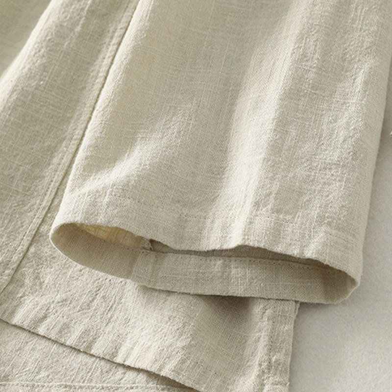 Buddha Stones Casual Plain Frog-Buttons Damen Langarmhemd - image 13
