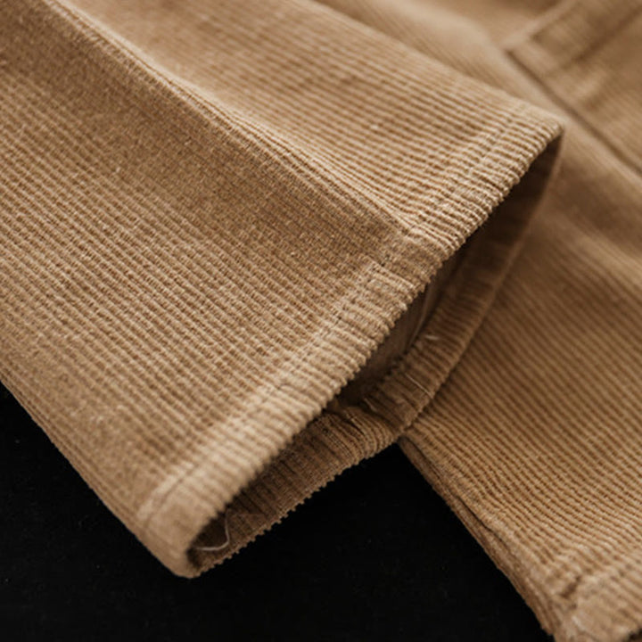 Buddha Stones Damen-Cordjacke aus Baumwolle mit langen Ärmeln und Taschen - image 5