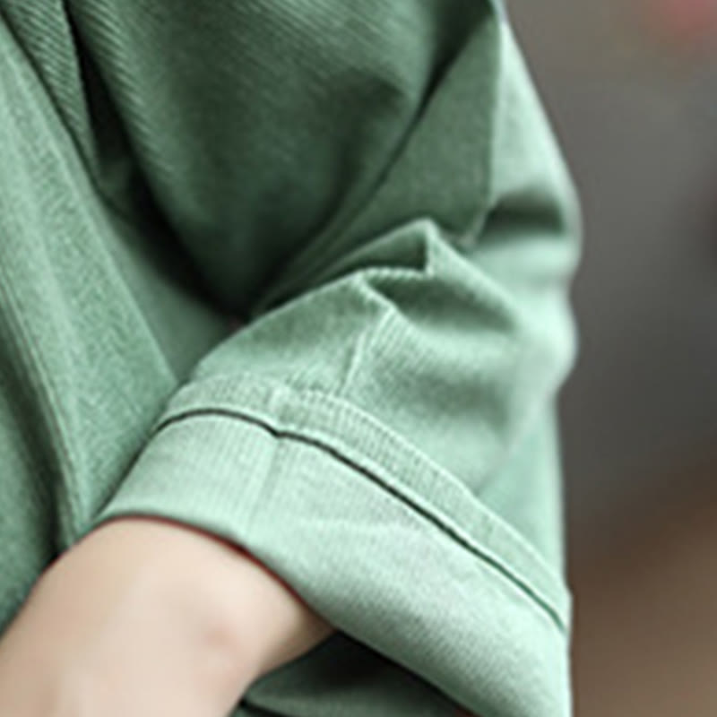 Buddha Stones Damen-Cordjacke aus Baumwolle mit langen Ärmeln und Taschen - image 14