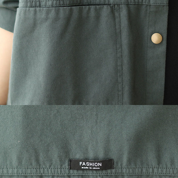 Buddha Stones Lässige, einfarbige Damen-Langarmjacke mit Taschen - image 6