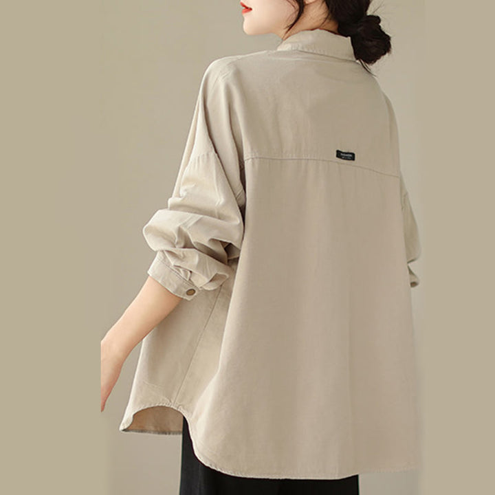 Buddha Stones Lässige, einfarbige Damen-Langarmjacke mit Taschen - image 14