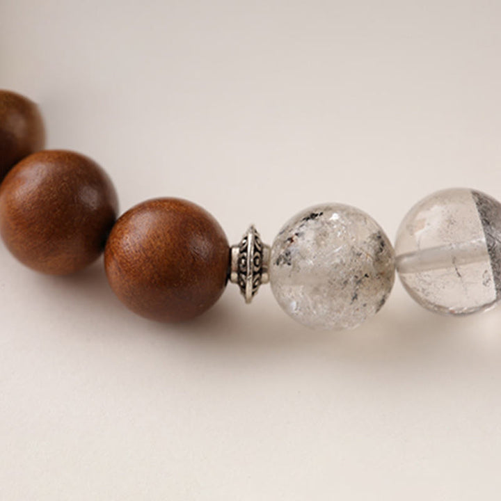 Buddha Stones Lightning Struck Wood Red Phantom Yin Yang Schutzarmband - image 11