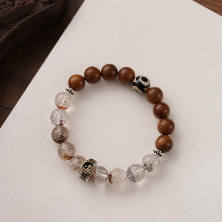 Buddha Stones Lightning Struck Wood Red Phantom Yin Yang Schutzarmband - image 8